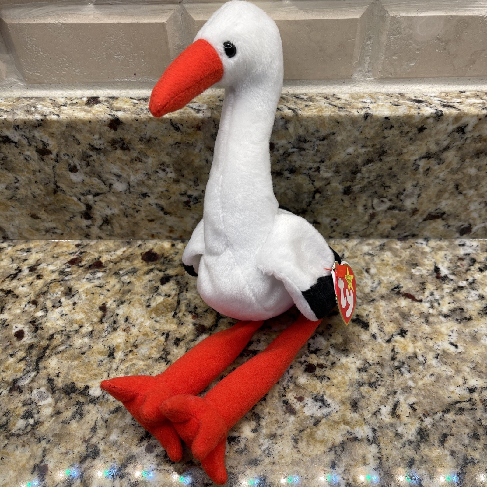 TY Beanie Baby STILTS the Stork Bird Plush 6.5 inch Stuffed Animal Toy
