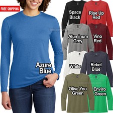 Womens Triblend Long Sleeve Sustainable Tee Super Soft T-Shirt XS-2XL NEW 