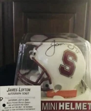 James Lofton Stanford University Autographed Mini Helmet COA