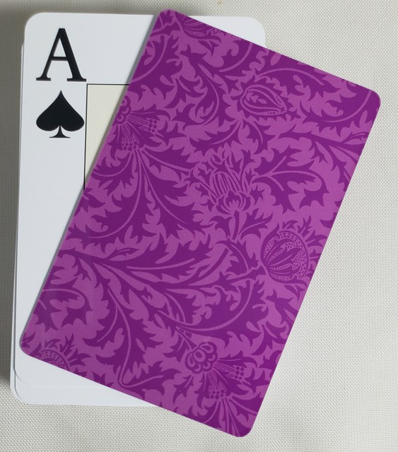 Purple Stiff Formal Design Cut Cards Poker Wide Size 2 PCS eBay