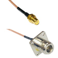 RG316 RP-SMA FEMALE to N FLANGE FEMALE RF Cable Rapid-SHIP LOT
