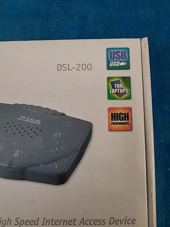OLD STYLE..D-LINK DSL-200 ADSL MODEM.SEE DESCRIPTION FOR COMPATIBLE USE - Image 2 of 4