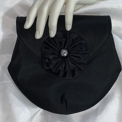 pre-loved VINTAGE authebtic GIVENCHY black silk-satin way