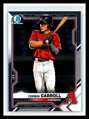🔥 CORBIN CARROLL 2021 BOWMAN CHROME PROSPECTS RC # 142