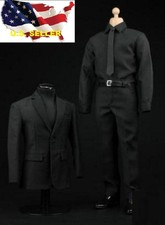 1/6 scale Black Color business Suit Agent Man clothes for Hot toys ❶US seller❶
