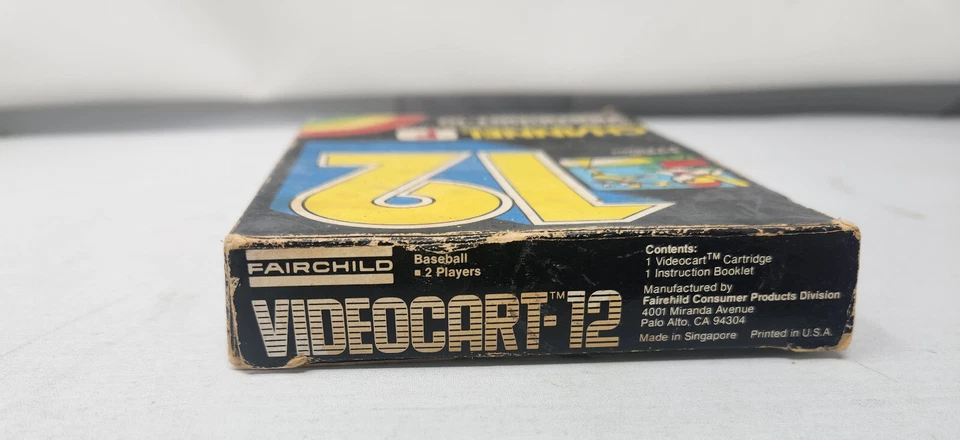 Fairchild Channel F Videocart-12 Box Only (Baseball) – Heavy Wear – 1970s - Image 4 of 4