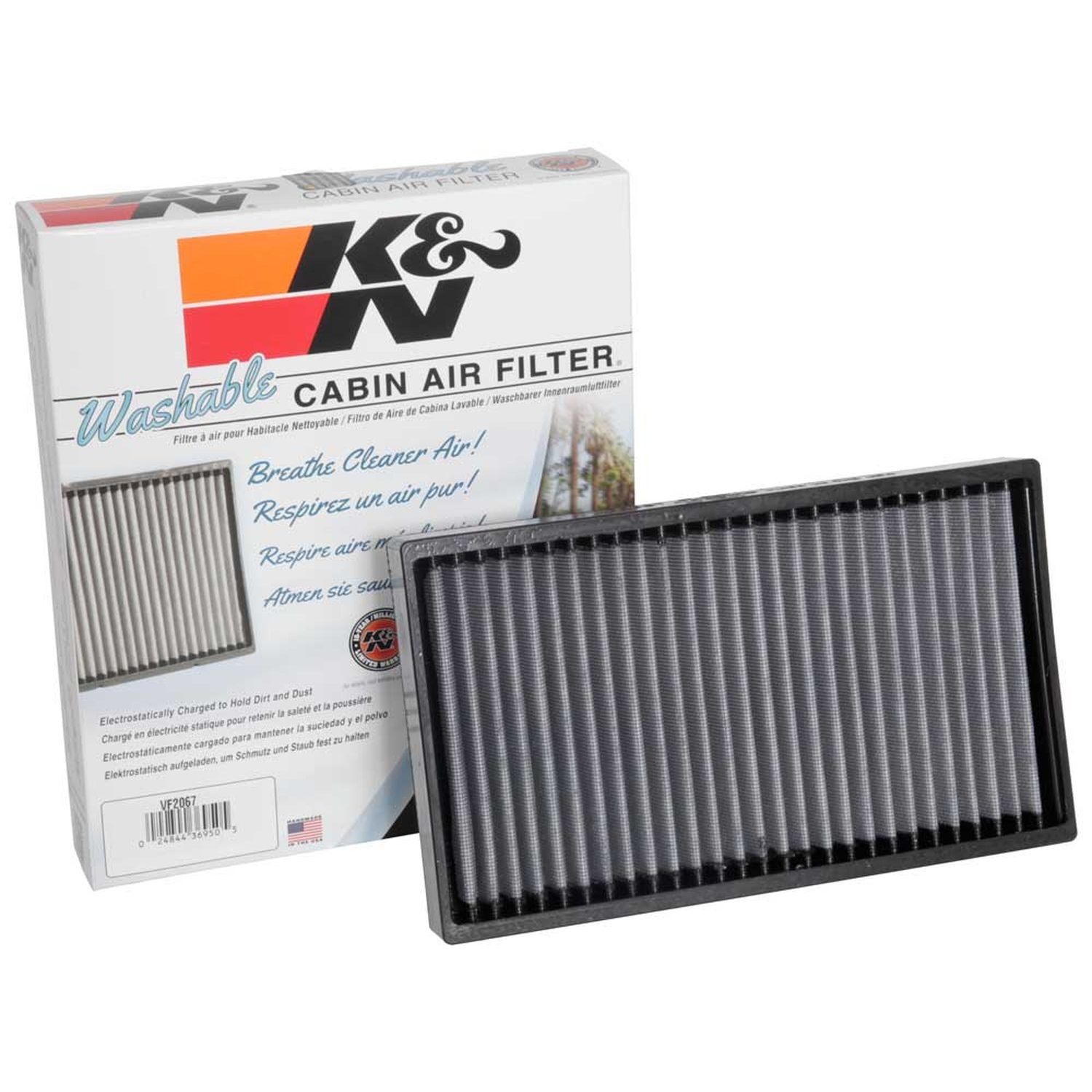 K&N VF2067 Cabin Air Filter For 14-18 Maserati Ghibli Levante Quattroporte