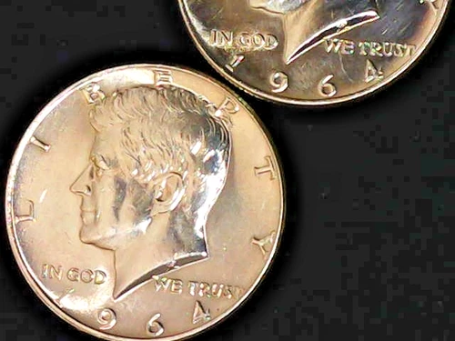 2 BEAUTIFUL 1964P 90% SILVER KENNEDY HALF DOLLARS BRILLENT MS CHOICE BU UNCERTIF