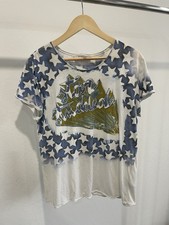 Valentino White Star Studded Print Jersey Raw Edge T-Shirt L