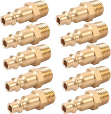 Brass 1/4-Inch NPT Male Industrial Air Hose Quick Connect Adapter,Air Coupler an