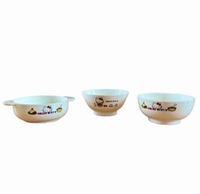 Sanrio Hello Kitty Toddler Feeding Lot Soup Bowl W Handles Rice Cereal Bowls