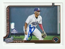 Jeral Perez Signed 2025 Topps Pro Debut Card PD-24 Auto White Sox Autograph COA