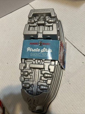 Nordic Ware Pirate Ship Cake Pan Procast Bakeware 10-Cup Capacity New