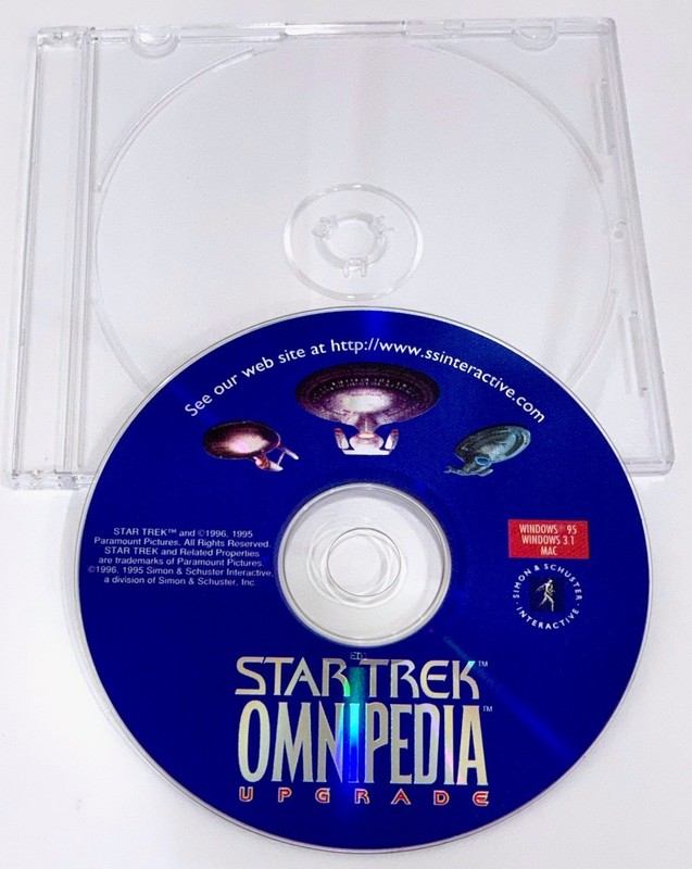 Star Trek Omnipedia 2 (Upgrade) CD-ROM from 1996 for Windows/Mac