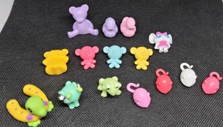Lot Of 15 LPS Littlest Pet Shop Accessories Mini Mice Frog Caterpillar Teddies