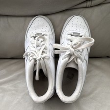 Nike Air Force 1 Men's Lace Up Low Top Sneakers White Leather Rubber Sole