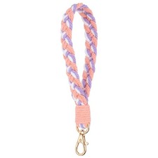 Braccialetto Portachiavi Artigianale Per Viaggi Concerti, Pink Purple