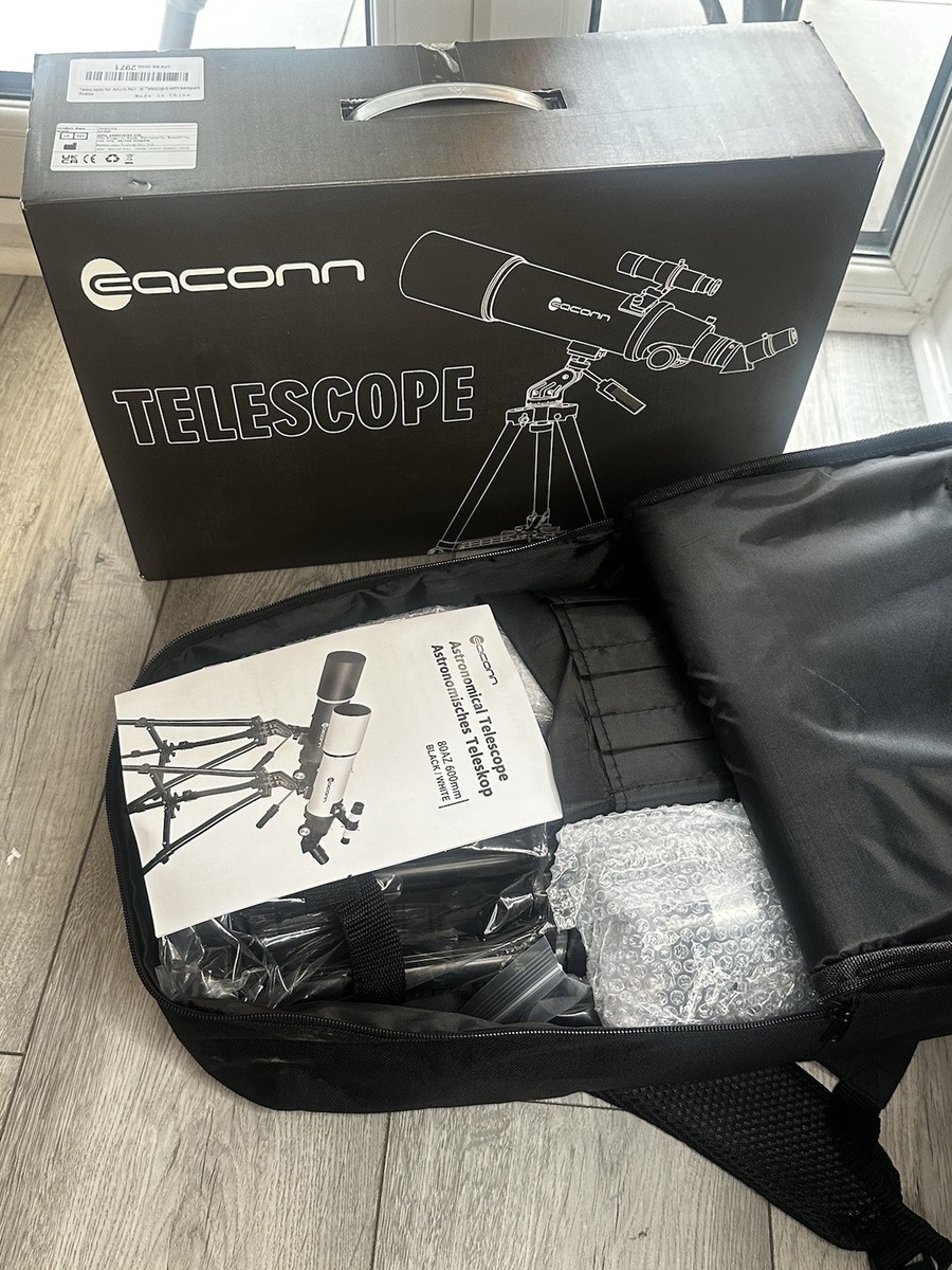 SUGIFT Telescope, 80mm Aperture 500mm Portable Refractor Telescopes For Astronomy Beginners With Phone Adapter Carry Bag - View #8