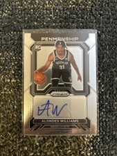 2022-23 Panini Prizm Rookie Penmanship Alondes Williams #RP-AWB (AU, RC) Auto