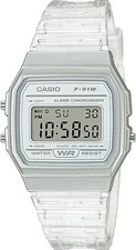 Casio F91WS-7EF clear watch strap digital