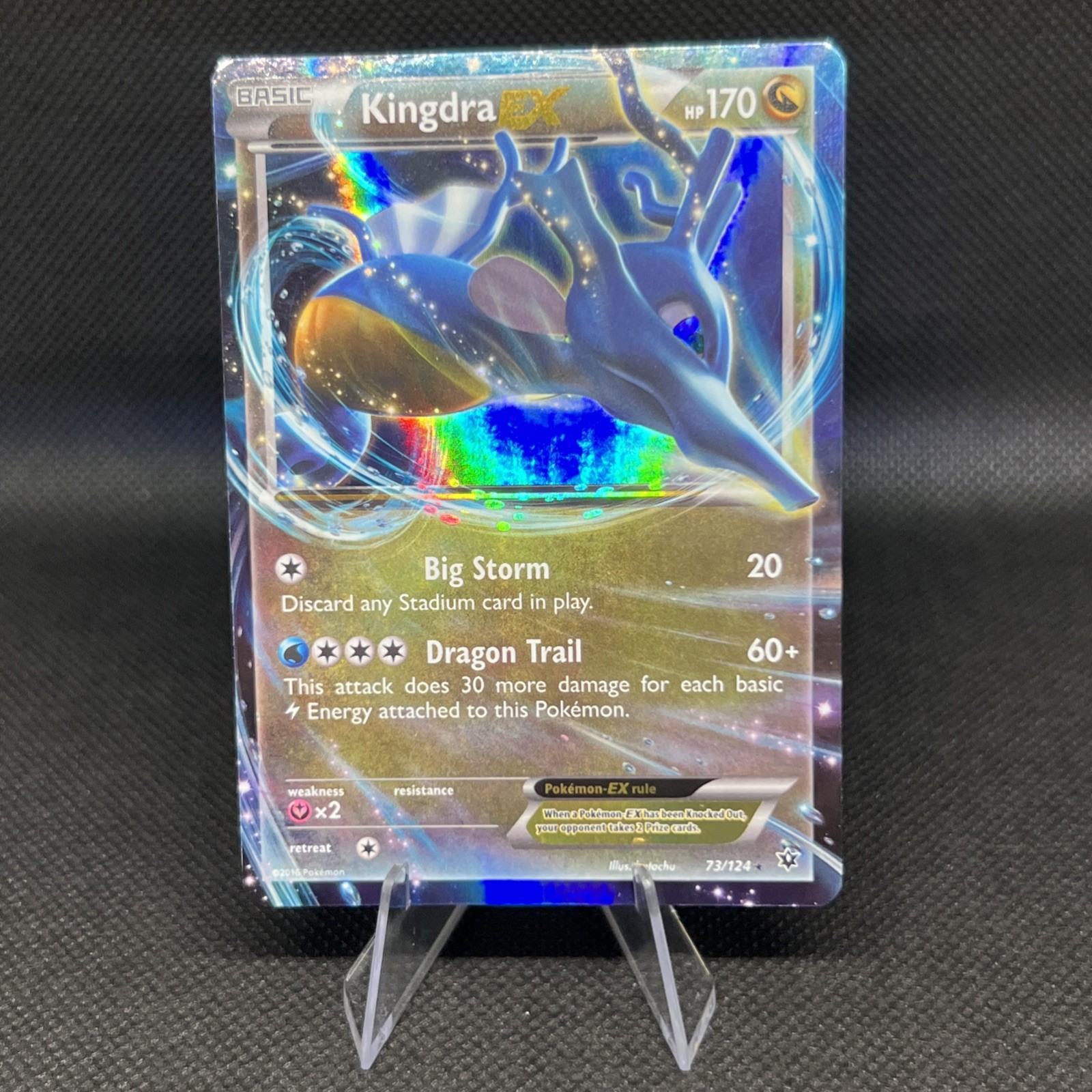 Pokemon TCG Kingdra  EX 73/124 Fates Collide Holo LP+