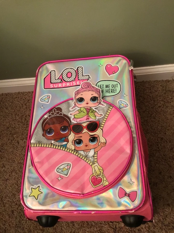 Equipaje con ruedas vintage LOL Surprise para niños Foto 2 de 4