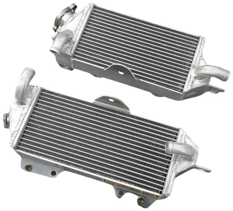 Radiador completo de aluminio para Kawasaki KX500 KX 500 1988-2004 1994 95 pulido R&L Foto 3 de 4