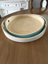 Long Elm Studios Bamboo Trays (2) Nesting 