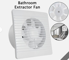 EXTRACTOR FAN VENTILATOR 4"/100mm SILENT POWERFUL BATHROOM TOILET KITCHEN WHITE