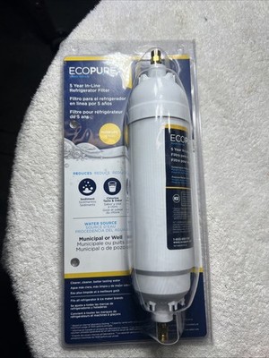 ECOPURE EPINL30 5 YEAR IN LINE REFRIGERATOR FILTER Sealed