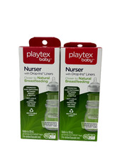 Playtex Baby Nurser Bottles Drop Ins Recyclable Liners 2 Bottles 4 Oz NEW