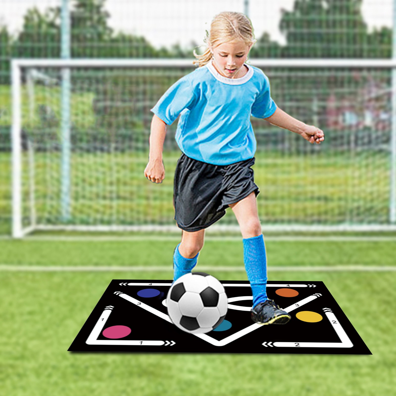 Soccer Training Drills Mat Anti-Skid Soccer Training Mat 23.6x35.4in Portable