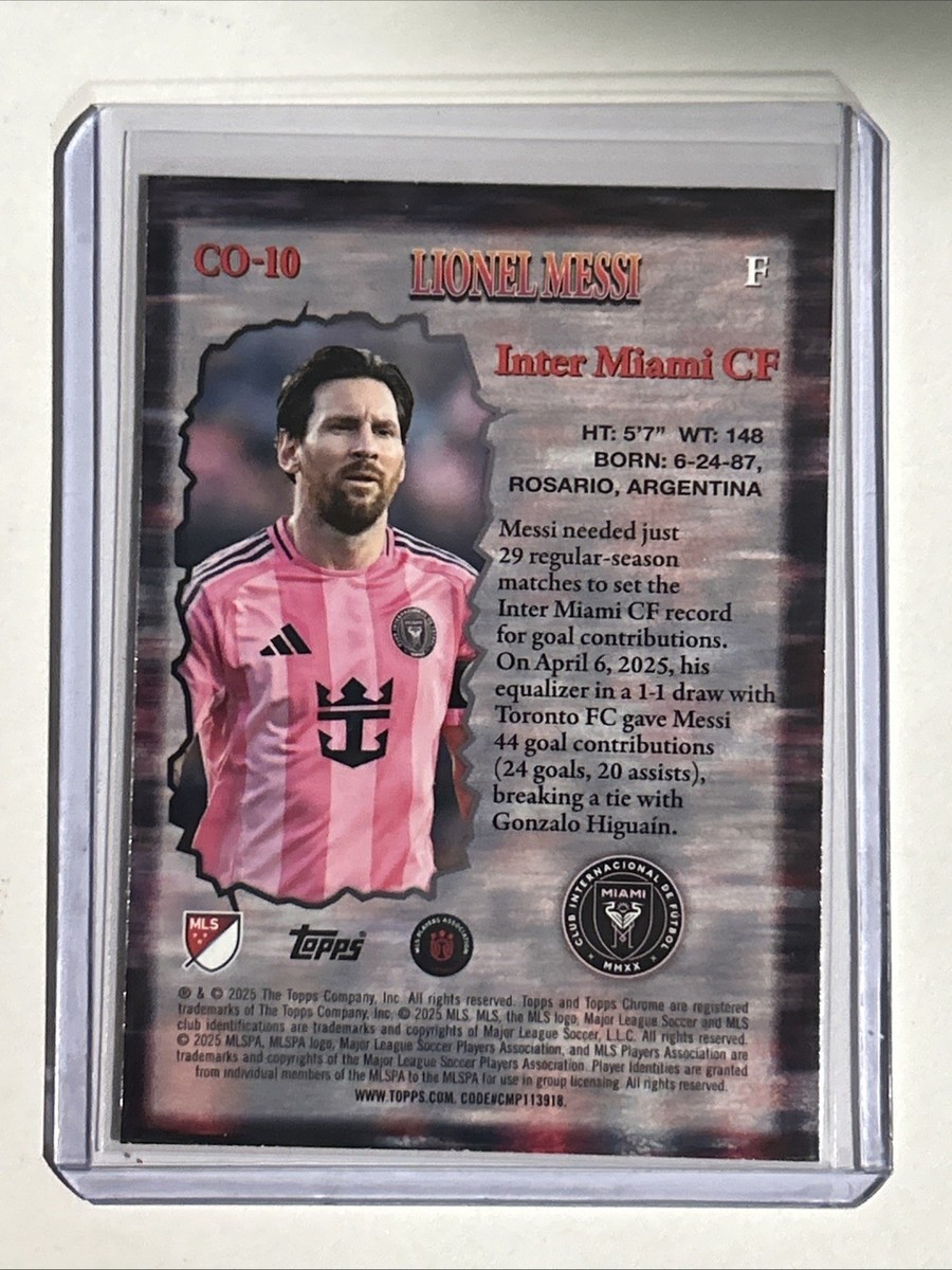 2025 Topps Chrome MLS #CO-10 Lionel Messi Class of Their Own Inter