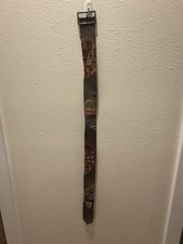 Unisex Adults Size 38 Brown Multicolor Geometric Adjustable Buckle Belt 2 in