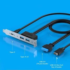 USB C and USB to USB3.2 Type-E Key-A 19/20Pin Connectors USB Front Panel Adapter