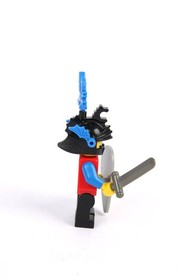LEGO Minifigure Castle Dragon Knight Master Shield Sword Blue Plumes cas236 6105