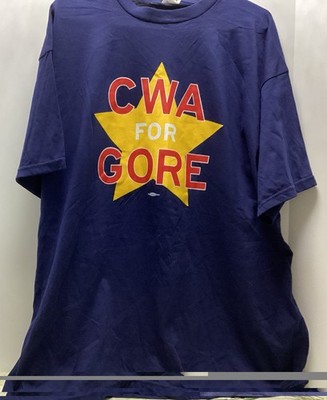 Al Gore CWA Union Promo Shirt 2XL Windjammer USA Made Election 2000 Rare