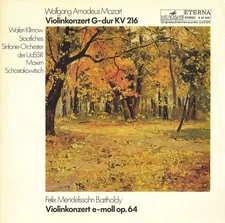 MOZART Violin Concerto K.216 MENDELSSOHN Violin Concerto KLIMOV Eterna 826948 LP