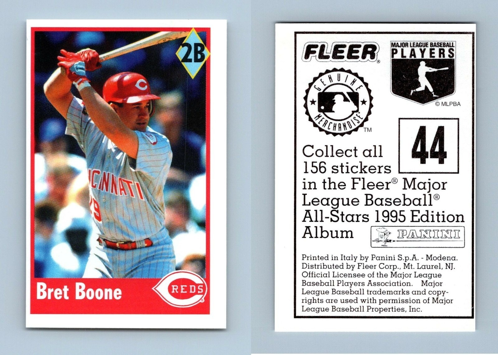 Bret Boone #44 Fleer Major League Baseball All-Stars 1995 Panini Sticker