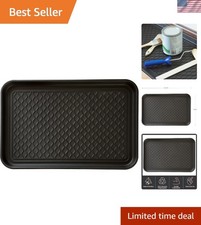 Elegant Black All-Weather Boot Tray  Eco-Friendly  Oversized for Versatile Use