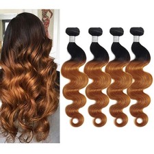 IMAYLI Body Wave 10A 4 Bundles 100 Unprocessed Ombre Brazilian Hair T1B/30