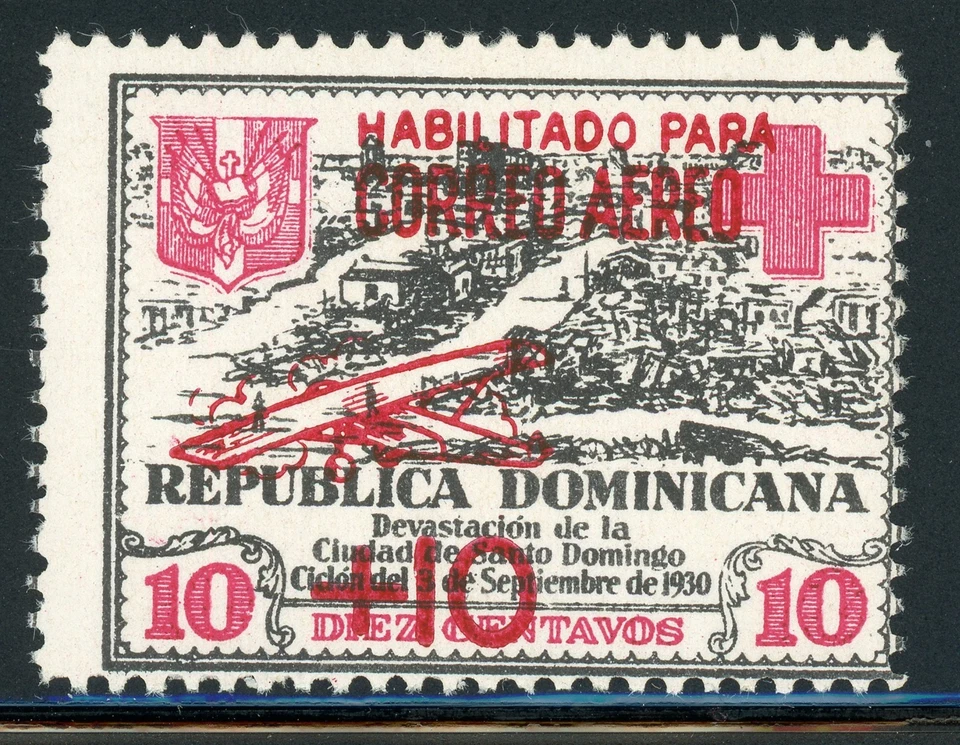 REPÚBLICA DOMINICANA MNH Selecciones: Scott #RAC2 10c+10c RED SCHG PERF 12 CV$55+ - Imagen 1 de 1