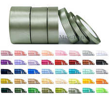 22 meter  of DOUBLE SIDED Satin Ribbon 6mm, 10mm, 15mm, 25mm,38mm,50mm Widths UK