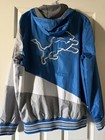 Detroit Lions Football NEW with tags  NFL Brand Blue/Silver Hooded Jacket Medium — photo 2