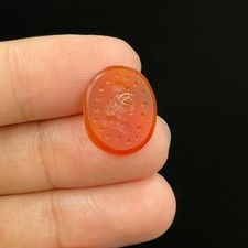 Ancient Roman King Intaglio Agate Cabochon - Circa 1st Century AD