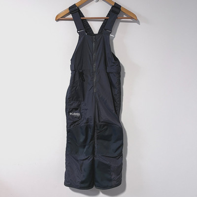 Columbia Snow Ski Bibs Kids Size 6/7 Boys Girls Gray Black Tectonite Overalls