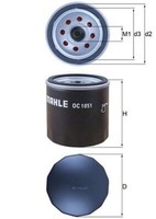 ÖLfilter Mahle OC 1051 Anschraubfilter FüR Ford Volvo Mazda Fiesta MAX Focus V50