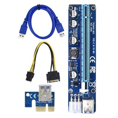 VER008C PCI E GPU Riser Karte 6 Pin PCI Express 60CM Kabel für Bitcoin Miner