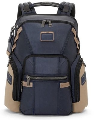 NWOT Tumi Alpha Bravo Navigation Backpack Midnight Navy Khaki $595
