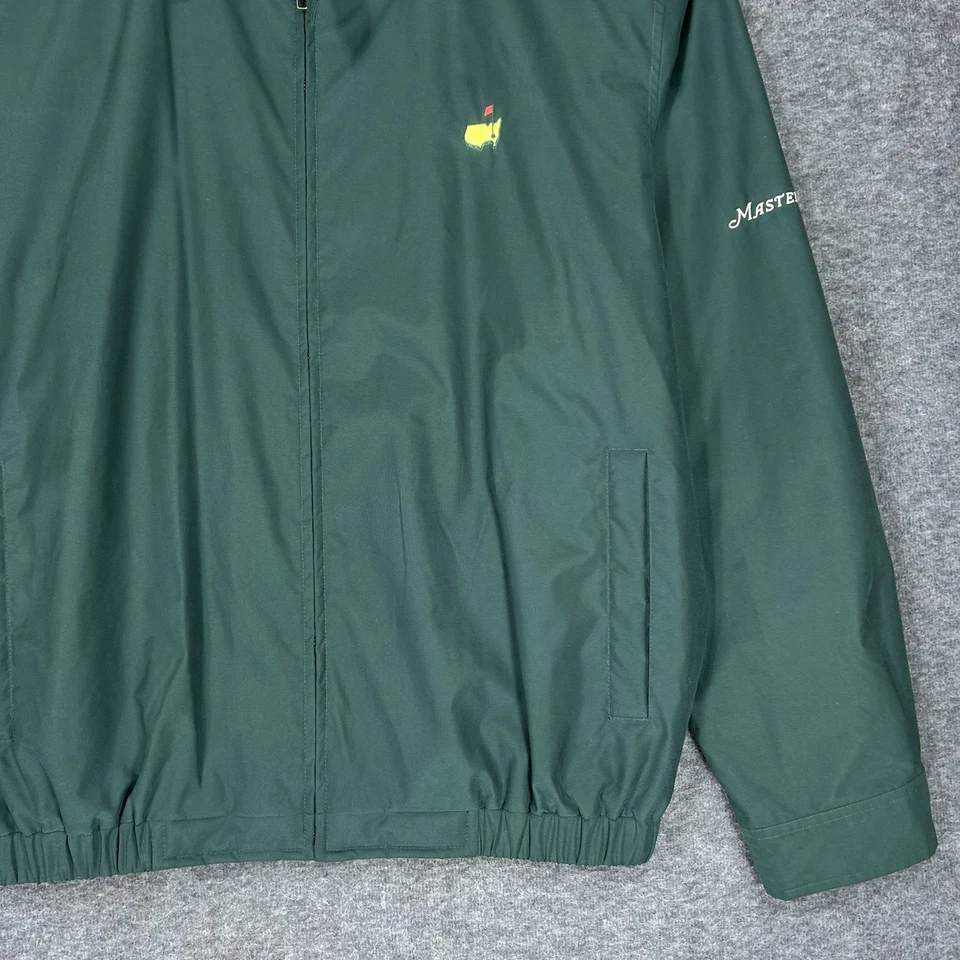 VTG Masters Collection Jacket Mens Large Green Full Zip Bi-Swing Chin Strap Golf - Image 3 of 4